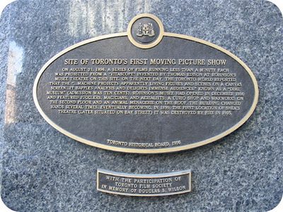 Site of Toronto's First Moving Picture Show