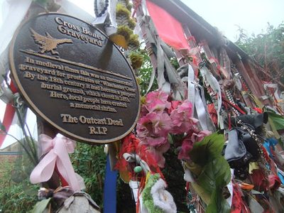 Plaque at Cross Bones graveyard