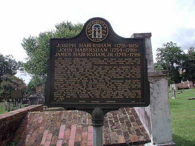JOSEPH HABERSHAM (1751&mdash;1815)
JOHN HABERSHAM (1754&mdash;1799)
JAMES HABERSHAM, JR. (1745&mdash;1799