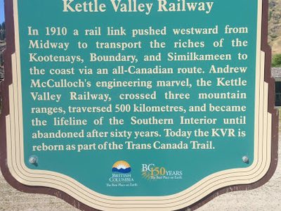 Midway - Mile 0 of the Kettle Valley Railway