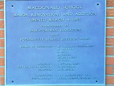 Macdonald School Renovation Dedication