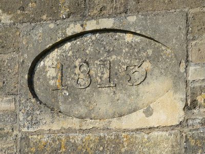 Date carved into Manthorpe Bridge