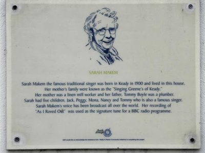 Sarah Makem plaque, Keady