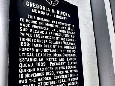 Gregoria M. Rivera Memorial Library historical marker