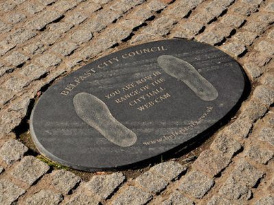 Webcam plaque, Belfast