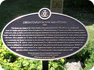 Owen Staples House and Studio 1904