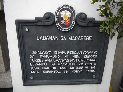 Battle of Macabebe historical marker