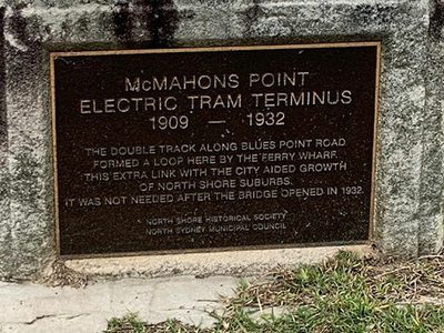 McMahons Point Electric Tram Terminus