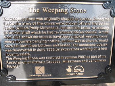 Weeping Stone Plaque