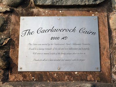 The Caerlaverock Cairn plaque at Glencaple
