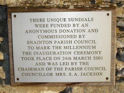 Details of plaque on pinfold, High Street, Snainton 2