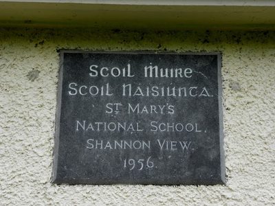 Plaque, St Mary'sSchool