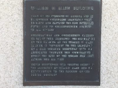 William M. Allen Building Plaque - Pacific Science Center