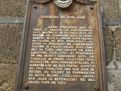 Church of San Juan historical marker