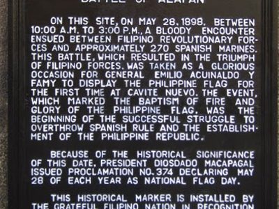 Battle of Alapan historical marker