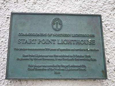 Plaque at Start Point Lighthouse, Sanday, Orkney