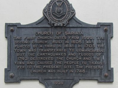 Church of Sariaya historical marker