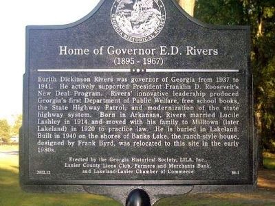 Home of Governor E.D. Rivers (1895-1967)