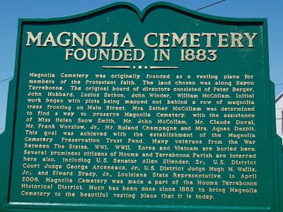 Magnolia Cemetery Founded in 1883