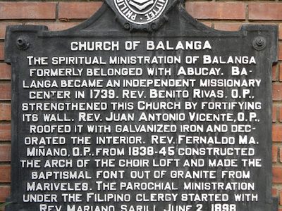 Church of Balanga historical marker
