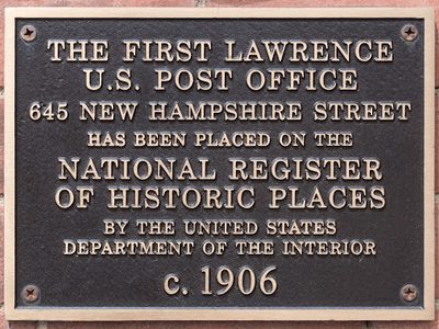 The First Lawrence U.S. Post Office
