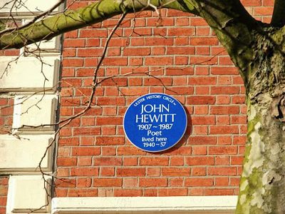 Hewitt plaque, Belfast