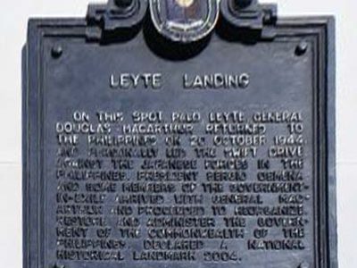 Leyte Landing historical marker