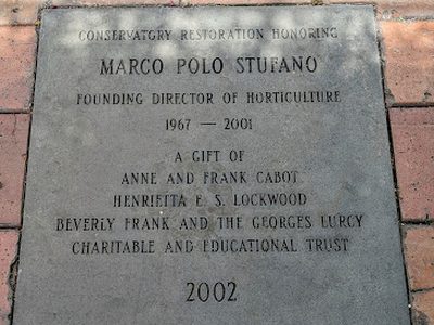 Conservatory Restoration Honoring Marco Polo Stufano