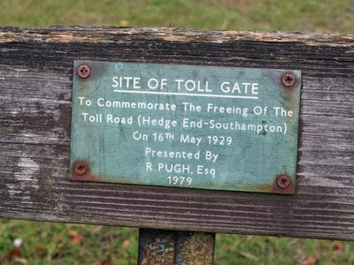 Plaque on a bench