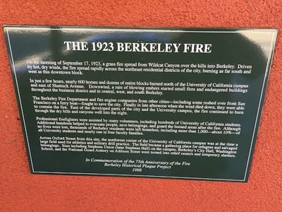 The 1923 Berkeley Fire