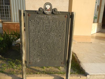 Diosdado Macapagal historical marker
