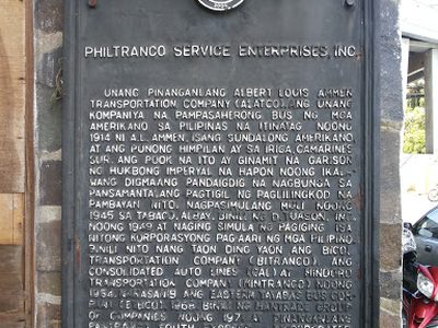 Philtranco Service Enterprises, Inc. historical marker