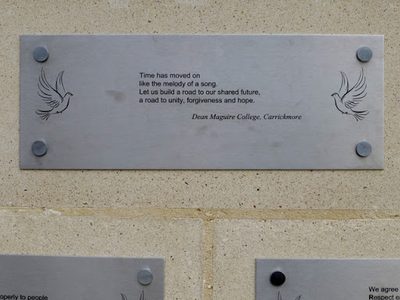 Peace pledge, Dean Maguire College, Carrickmore