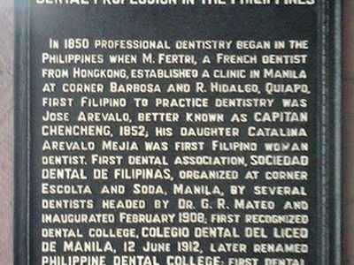 Dental Profession in the Philippines historical marker