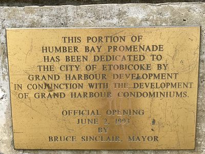 Humber Bay Promenade Dedication