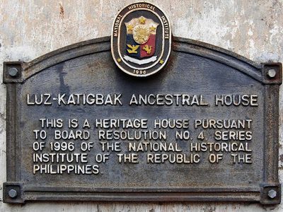 Luz–Katigbak Ancestral House historical marker