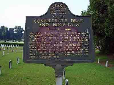 Confederate Dead and Hospitals