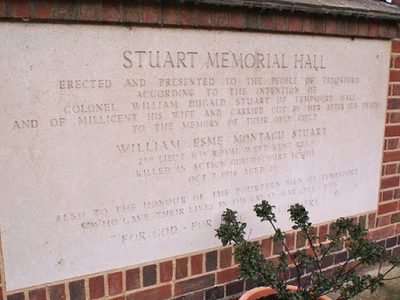 Plaque on Tempsford Village Hall
