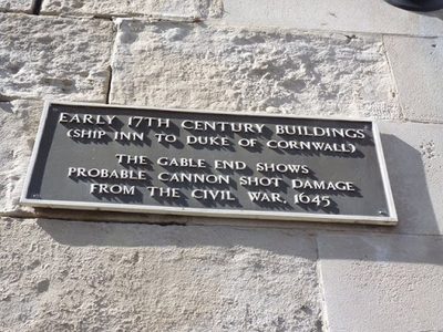 Plaque on Ship Inn, Weymouth