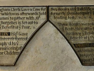 Burford: St John the Baptist Church; Ancient information board