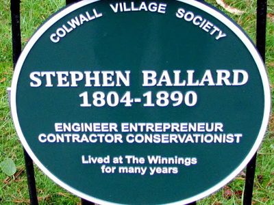 Stephen Ballard plaque, The Winnings, Colwall