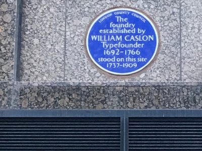 William Caslon Typefounder