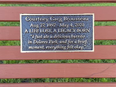 Courtney Garg Brousseau Bench Dolores Park