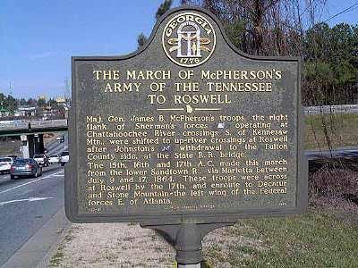 The March of McPherson's Army of the Tennessee to Roswell