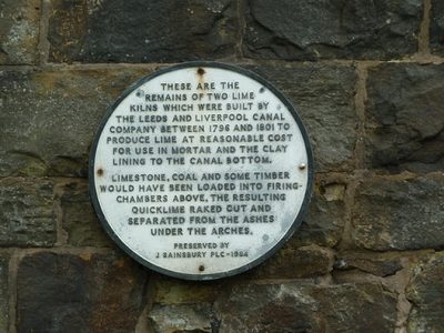 Plaque, Leeds and Liverpool Canal