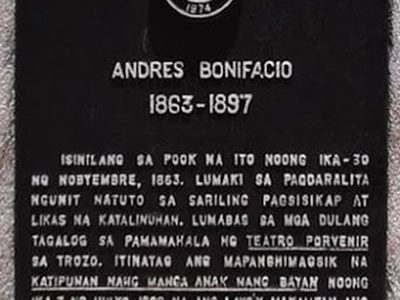 Andres Bonifacio historical marker