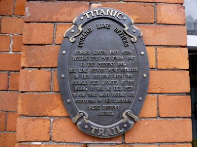 Plaque, Cunard Line Offices