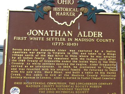 Jonathan Alder - First White Settler in Madison County (1773-1849)