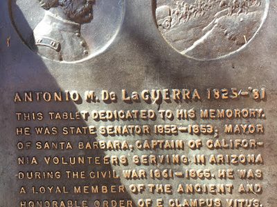 Antonio M. De La Guerra 1825-'81 To His Memorory