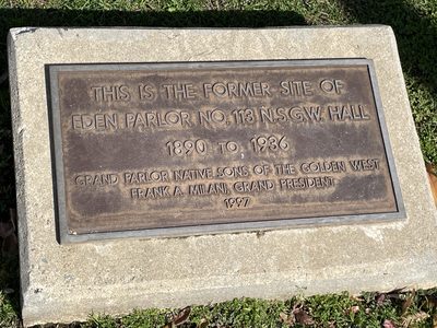 This is the Former Site of Eden Parlor No. 113 N.S.G.W. Hall